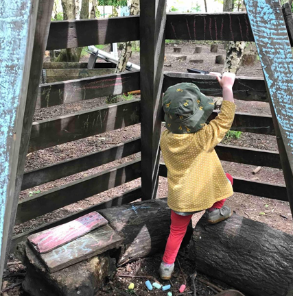 a kid playing